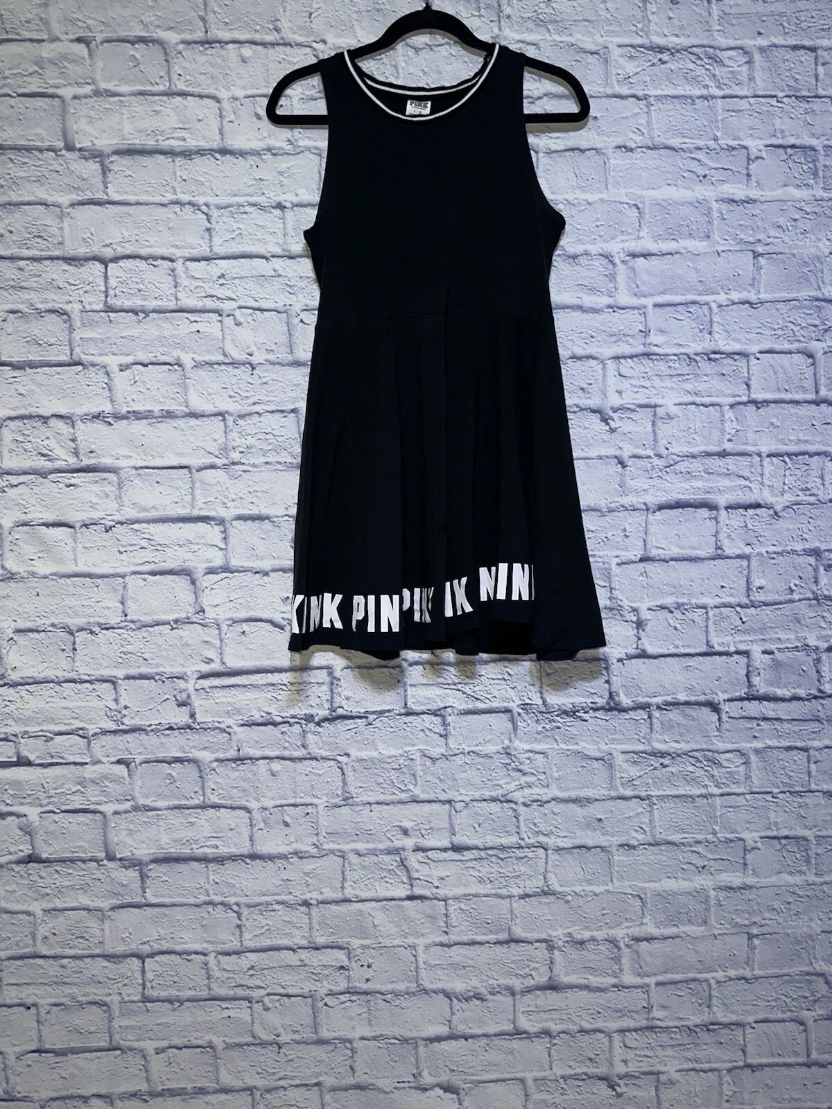 UNDERCOVER ROSA Victoria Secret abito sportivo donna senza maniche nero taglia L