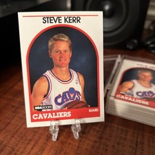1989-90 NBA Hoops #351 Steve Kerr RC Cleveland Cavaliers Golden State Warriors