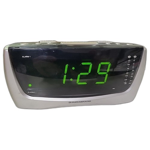 Durabrand Clock Radio Alarm Clock AM FM Digital Model CR777 Silver Big Numbers eBay