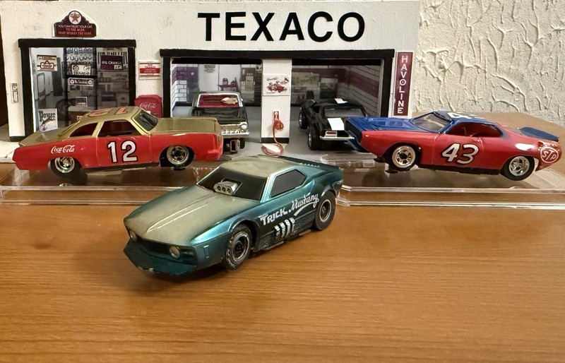 Nice Rare 71-72 Tyco Pro #8831 H.O. Trick Mustang Funny Car in White Script Slot