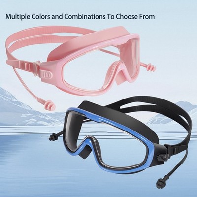 1-4x Adult Swimming Goggles, Wide View Clear Anti-Fog UV No Leak Vision Goggles#