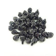 40PCS 6 -32x5 M3.5 PC Computer Case Thumbscrews Thumb Screws Black zinc 