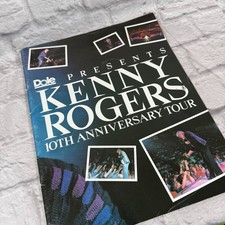 Vtg 1987 Kenny Rogers Official Tour Program 10th Anniversary Concert Souvenir