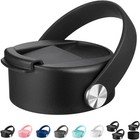 Flip lid for Hydro Flask Wide Mouth 32 40 oz with Flexible Handle, black