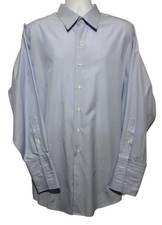 Brooks Brothers Dress Shirt Mens Size 18.5-34 Light Blue French Cuff OCBD USA