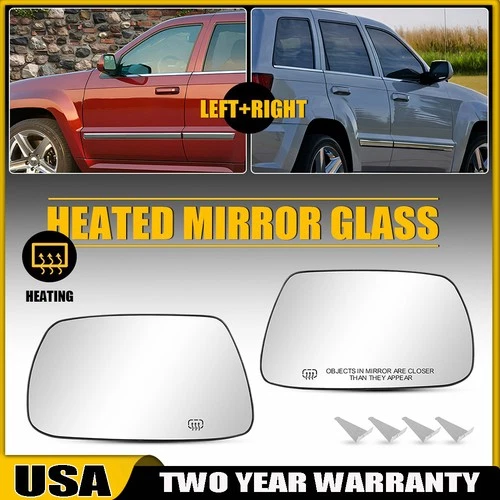 2x Right Left Door Side Mirror Heated Fit 05-10 Grand Jeep Cherokee 5142874AA