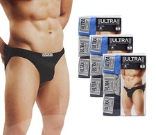 Men's Cotton Stretch Bikini Briefs Knitted Breathable Underwear Pack of 12