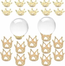 20PCS 2 Sizes Metal Sphere Stands Globe Stone Holders Crystal Ball Displays Mini