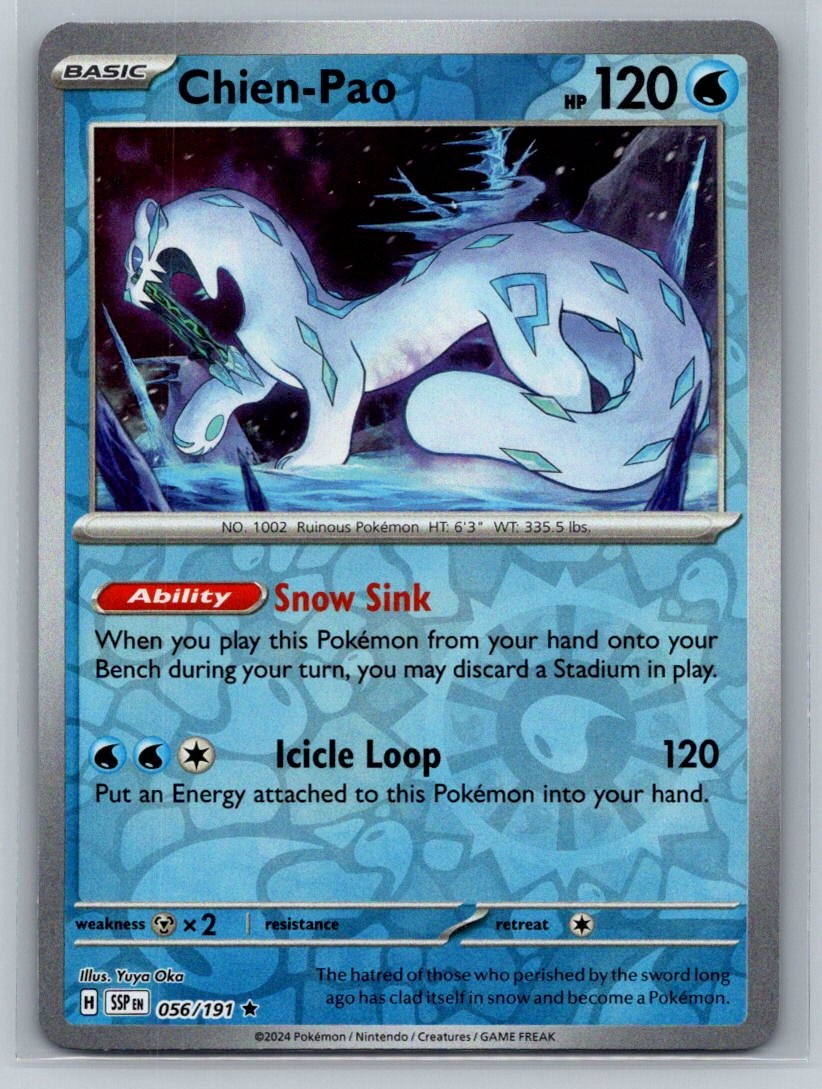 おはん Chien-Pao #056/191 SV08: Surging Sparks Reverse Holo Rare