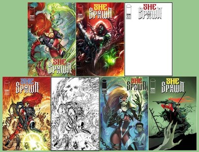 SHE SPAWN 1 variant set ABCDEFG (7) iMAGE COMICS 2026 TODD McFARLANE presale 5/6