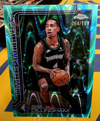 Rob Dillingham #105 Aqua Raywave 064/199 | Timberwolves | 2025/26 Update Series