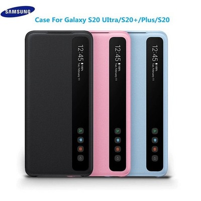Official Original Samsung S20/S20+S20U Smart View Cover Mirror Flip Leather Case