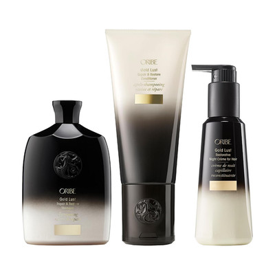 ORIBE Gold Lust Shampoo, Conditioner & Night Cream - Repairs Damaged Hair