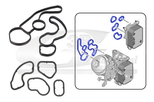 2x ✅Fits 3RG 76205 OIL COOLER GASKET (6PCS) CITROËN, PEUGEOT  ⭐UK Seller⭐