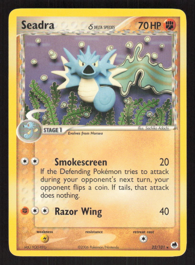 Pokemon TCG Dragon Frontiers Seadra Delta Species #22/101