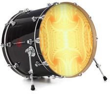Vinyl Decal Skin for 24" Bass Kick Drum Head Corona Burst