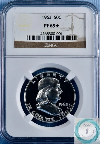 1963 Franklin Half Dollar NGC PF 69* - Top Pop Beauty!!!