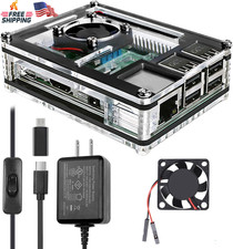 Miuzei Case for Raspberry Pi 3 with Fan Cooling Pi 3B Case with 3 Pcs Heat-Sinks