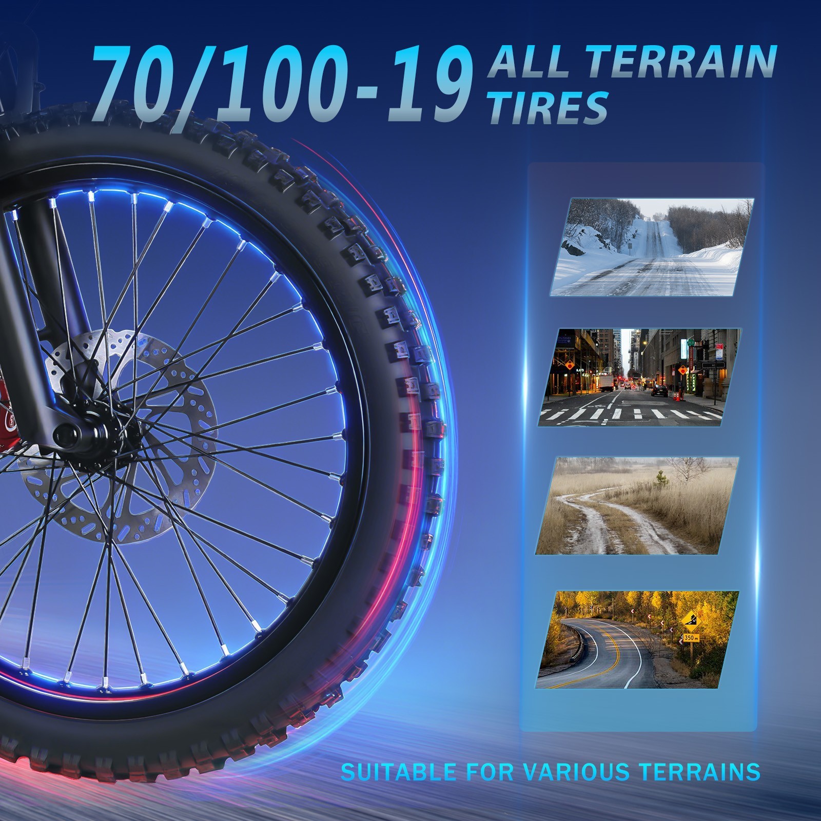 20" Electric Mountain Bike 6000W 60V 32AH Fat Tire E-Bike 37MPH for Adults