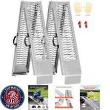 Steel Ramps, 1000 Lbs, 2Pcs Heavy-Duty Ramps With Wider Ramp Surface, Universal