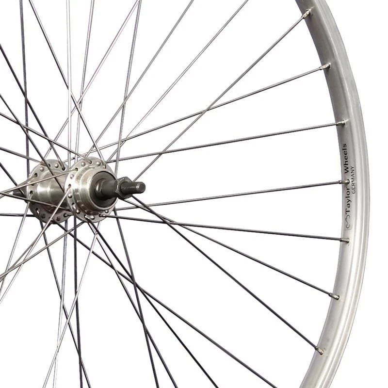 Laufrad 28 Zoll Hinterrad Fahrrad Felge Edelstahl Speichen Schraubkranz silber - Bild 2 von 4