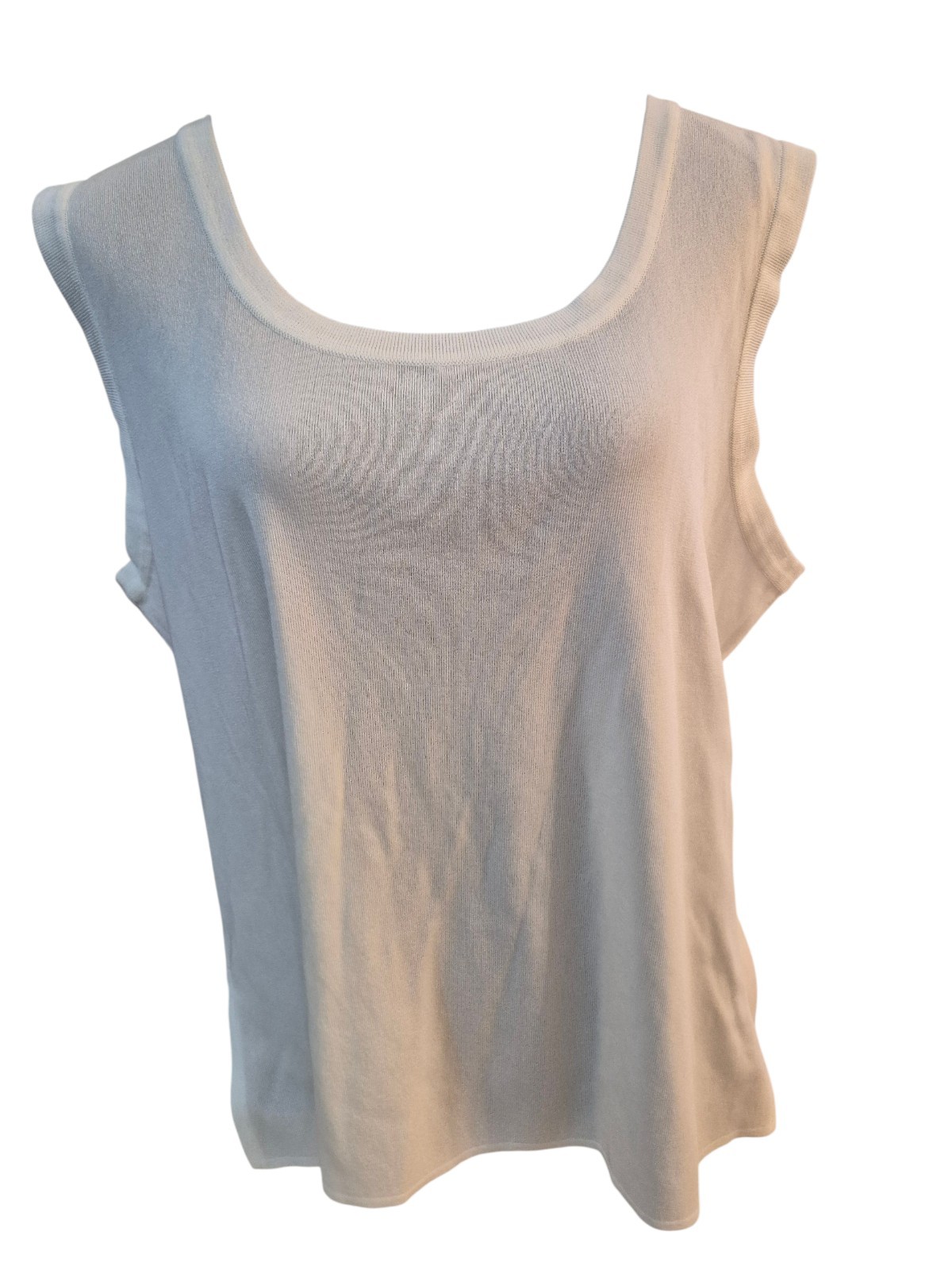 Exclusively Misook 2X Tank Top White Mature Office Business Travel Business