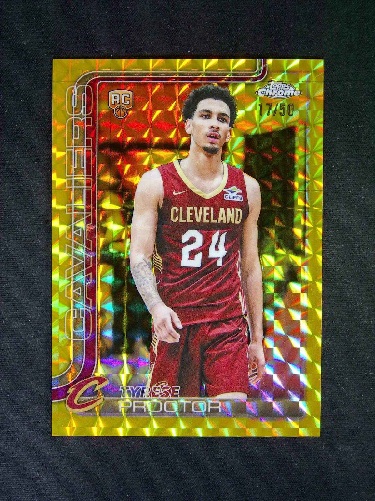 2025-26 Topps Chrome Tyrese Proctor #300 RC Rookie Geometric Gold Refractor /50