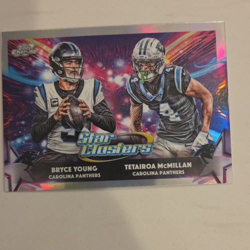 2025 Topps Chrome Cosmic Bryce Young & Tetairoa McMillan Star Clusters Insert