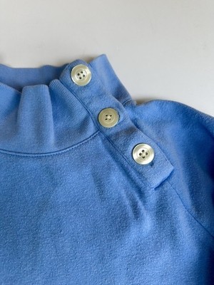 Crewcuts Girls Blue Mock Neck Pullover Sweater Fleece Long Sleeve 6-7