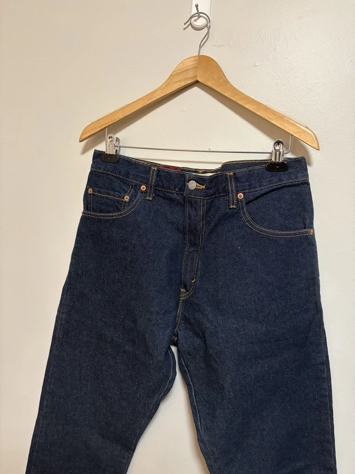 Винтажные темные вареные джинсы Deadstock Levi's сделано в США размер 34x34 90-е - Изображение 4 из 4