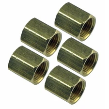 3/8-24 Inverted Flare Union For 3/16 " Brake Line UN01 Brass 43375 BLU-7C 5pc