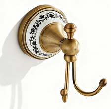 Towel Hooks for Bathrooms, Wall Mounted Antique Brass Towel Holder, Heavy Duty S