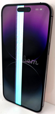 Apple iPhone 14 Pro Max A2651 - Unlocked 256GB Deep Purple - *VERTICLE LINES*