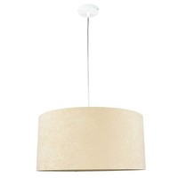HäNgelampe Stoff Beige Gold Ø50Cm Velours Optik Aylmer Pendelleuchte Schlafzimme