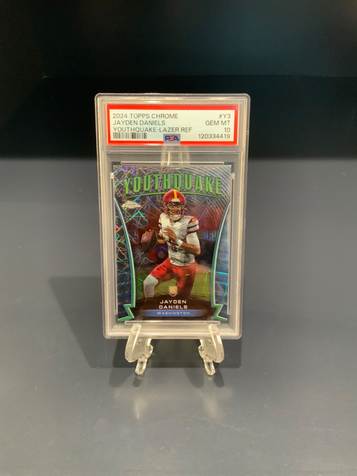 Jayden Daniels Topps Chrome Youthquake #Y3 Lazer Refractor