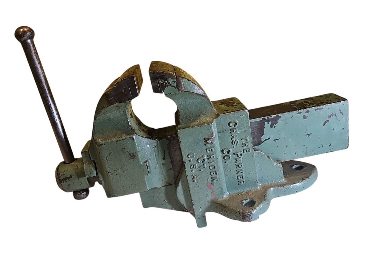 Vintage Chas Parker Co 954 Bench Vise Meriden CT - 4