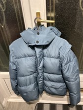 Men’s Size S Zara Jacket Converts to A Gilet Detachable Sleeves & Hood Blue VGC