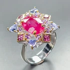 Uniue ring Ruby Ring 925 Sterling Silver Size 8 /R463304