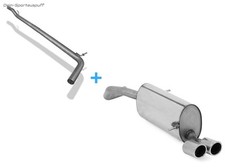 Fox Edelstahl Racing-Anlage Audi A1 8X 1.0 TFSI 2x80mm eingerollt abgeschräg