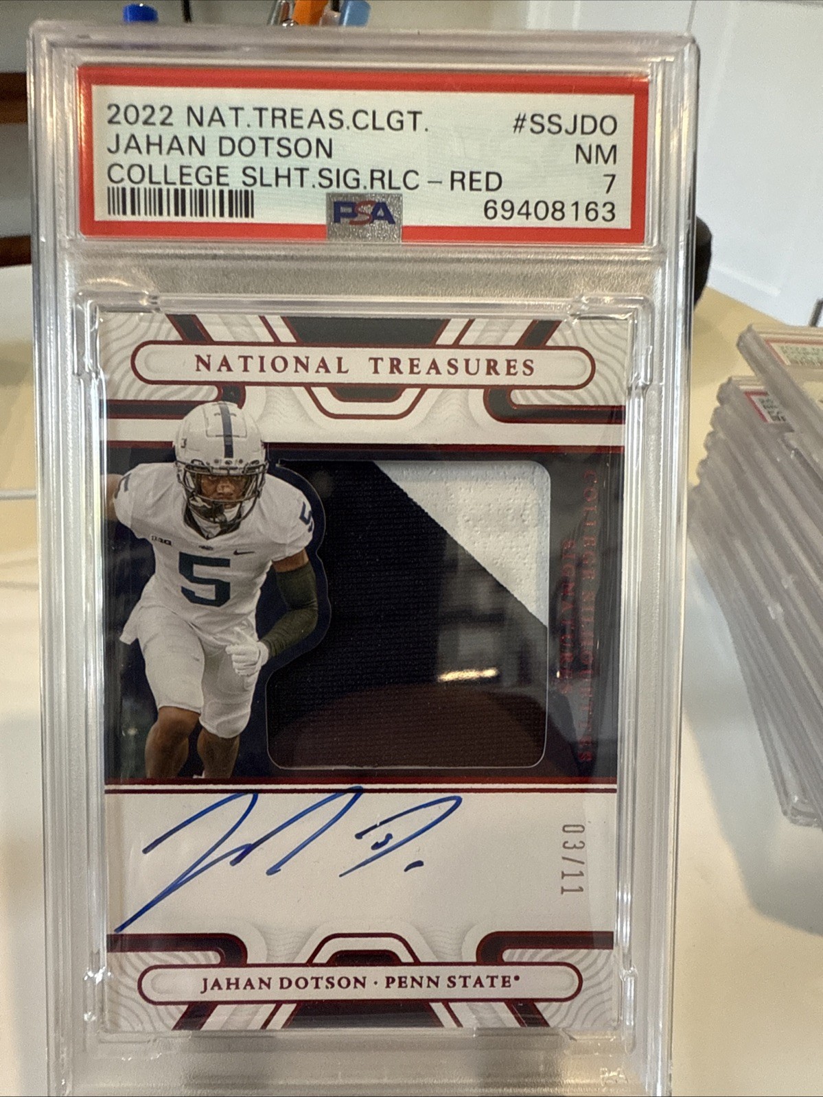 Jahan Dotson Panini Impeccable Silver NFL Shield #SSJDO Base