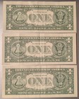 (3) 2021 $1 Dollar Bill Error Misaligned Miscut off center Federal Reserve Note — photo 7