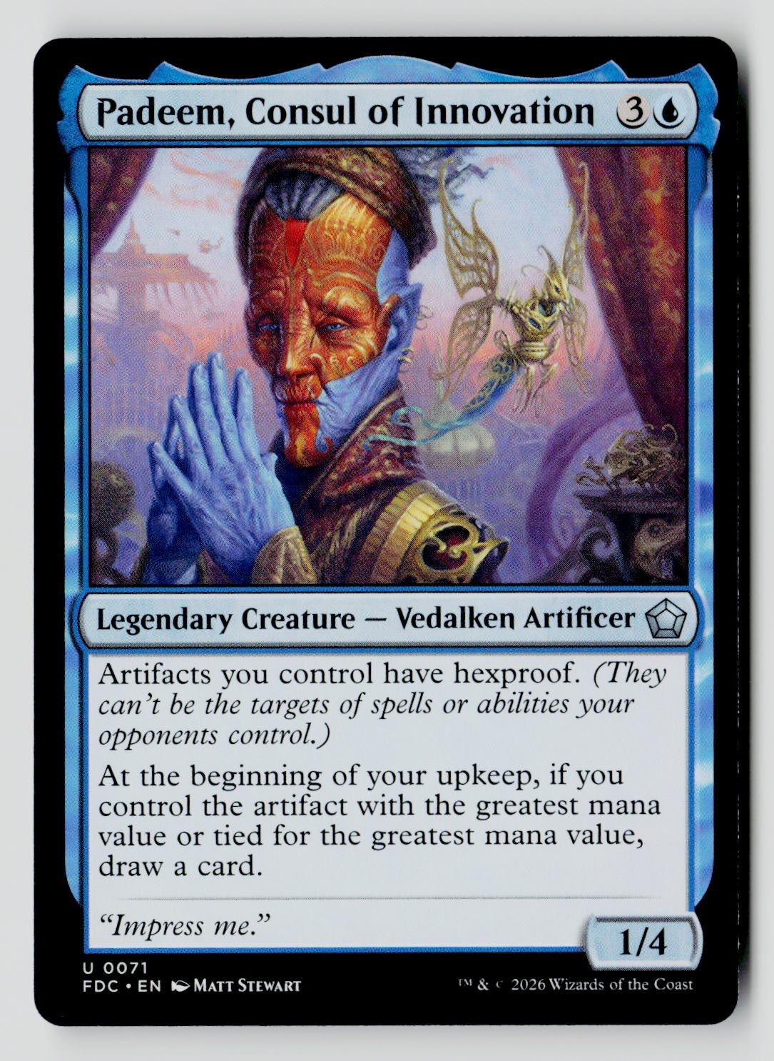 Padeem, Consul of Innovation 71 Uncommon FDC MTG NM