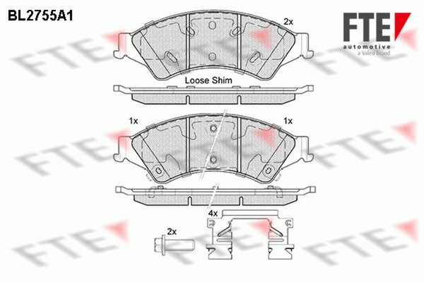 Bremsbelagsatz Scheibenbremse FTE 9010963 FüR Ford Ranger TKE Ecoblue 4X4 Tdci-image