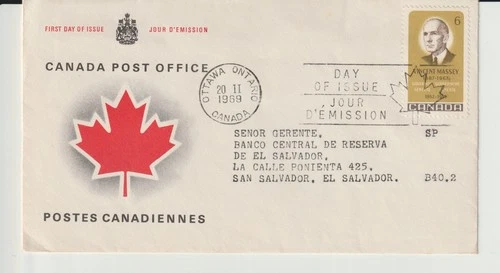 CANADA, 1969 V. Massey  FDC / 2375