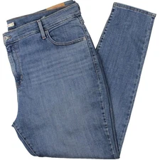 Levi Strauss & Co. Womens 721 Blue High Rise Skinny Jeans Plus 22W BHFO 1742