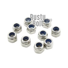 M2.5 Nylon Inserted Lock Nut, A2 304 18-8, Stainless Steel