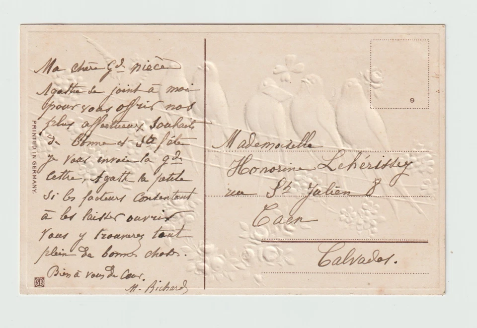 Hirondelles. Oiseaux en relief  CPA 463 - Photo 2/2