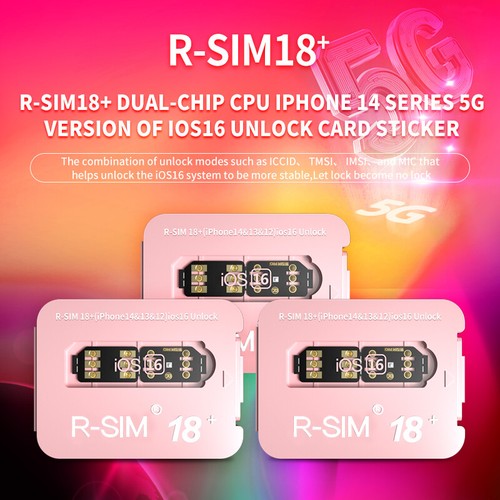 R-SIM 18+ Nano Déverrouiller RSIM Carte pour iPhone 14 13 Pro MAX 12 Pro IOS 16. - Photo 2 sur 17