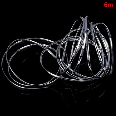 1 Roll 6M Car Door Moulding Strip Chrome Car Body Door Edge Moulding Trim St.di