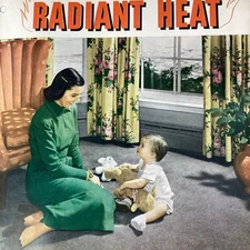 U.S. Radiator Radiant Baseboard Brochure Mid 1900s Rare VHTF Detroit MI Mom Dad